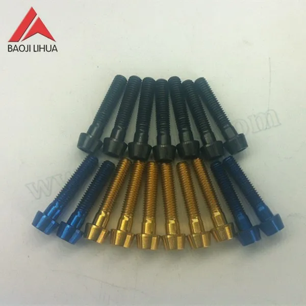 M6 M8 Anodized Colored Gr5 Titanium Bolts Buy Colored Gr5 Titanium