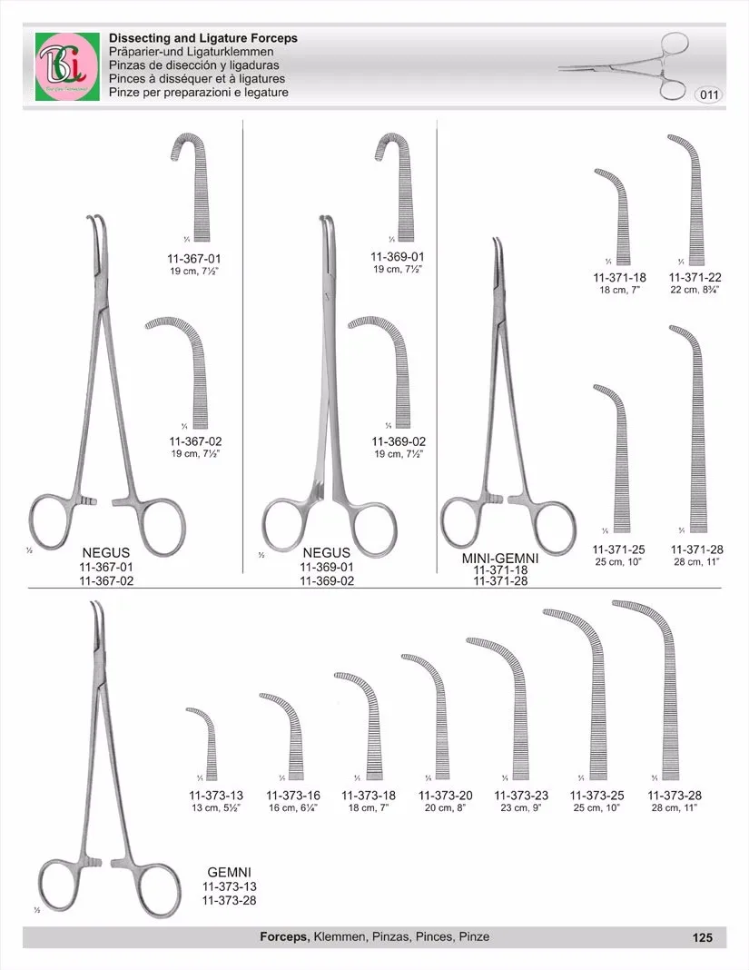 Dissecting And Ligature Forceps Negus Forceps Mini-gemni Forceps - Buy ...