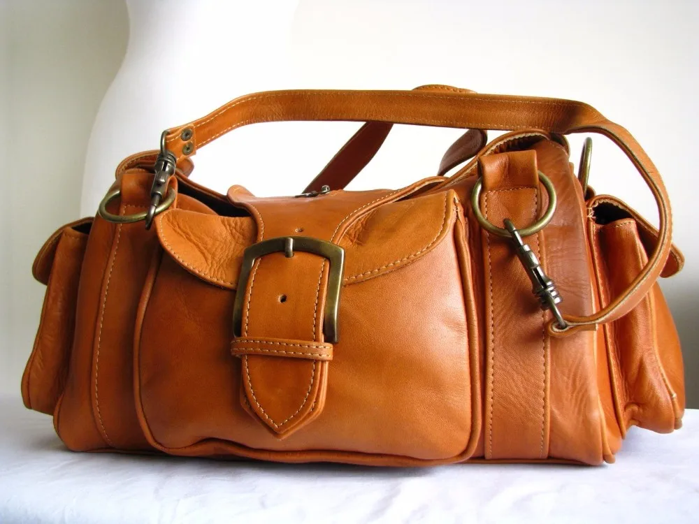 ladies tan leather handbags