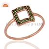 Modern Style Solid Rose Gold Gemstone Ring Manufacturer Natural Gemstone Jewelry