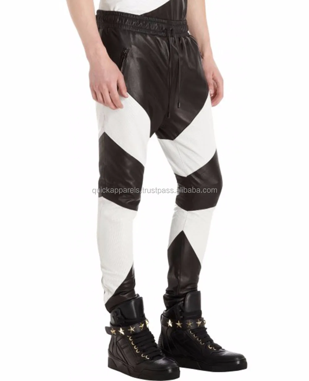 black genuine leather leggings