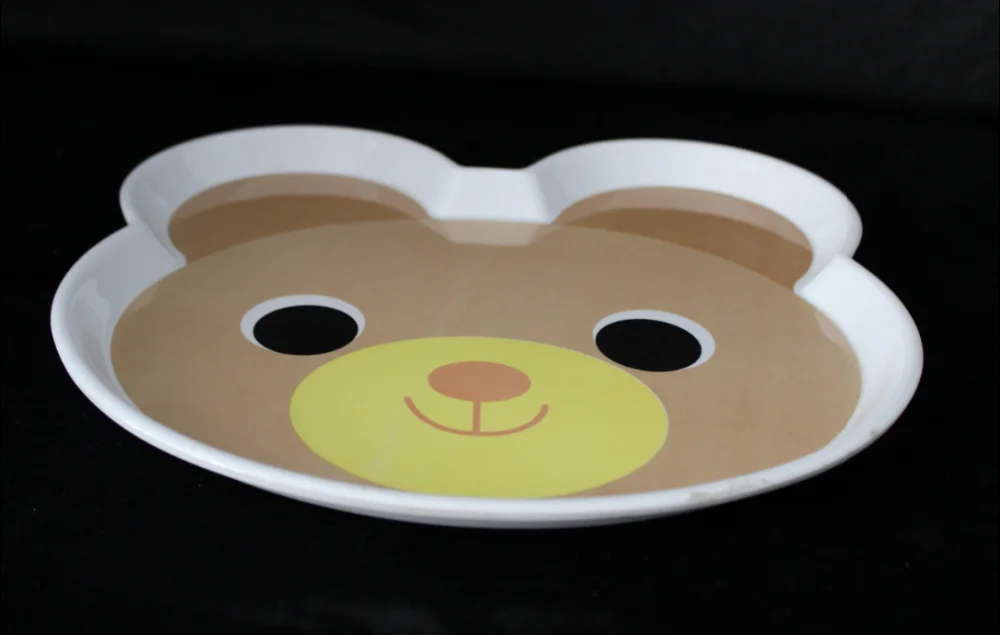 12.5inch melamine little bear meal plate