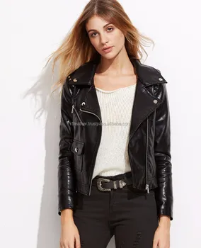 mulheres de jaqueta de couro