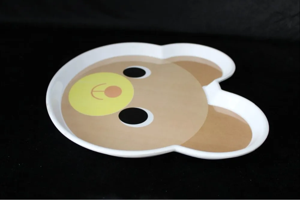 12.5inch melamine little bear meal plate