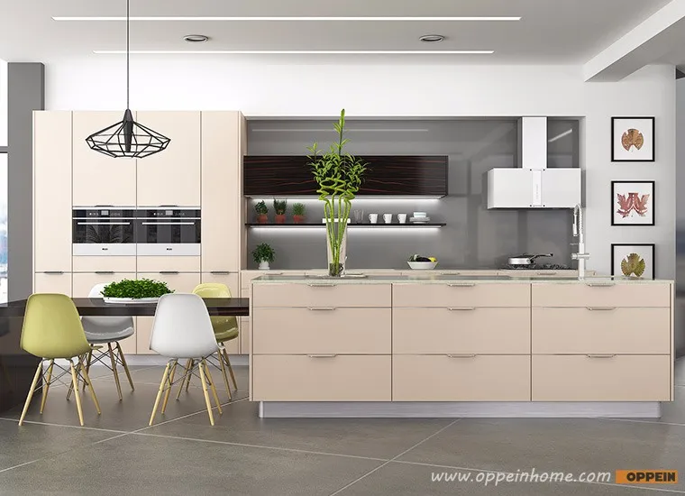 Oppein Modern Style Beige Laminate Kitchen Cabinet Free Used Oppein Modern Style Beige Laminate Kitchen Cabinet Free Used Cabinets