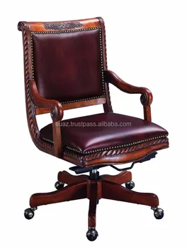 Wooden Leather Office Chair Office Chairs Racing Rolling Office
