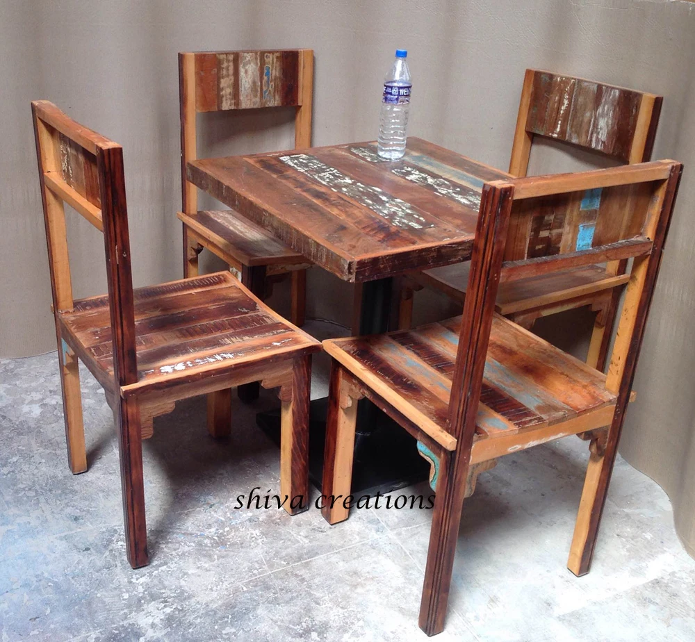 Reclaimed Wood Restaurant Tables Chairs For Sale Buy Meja Kayu Reklamasi