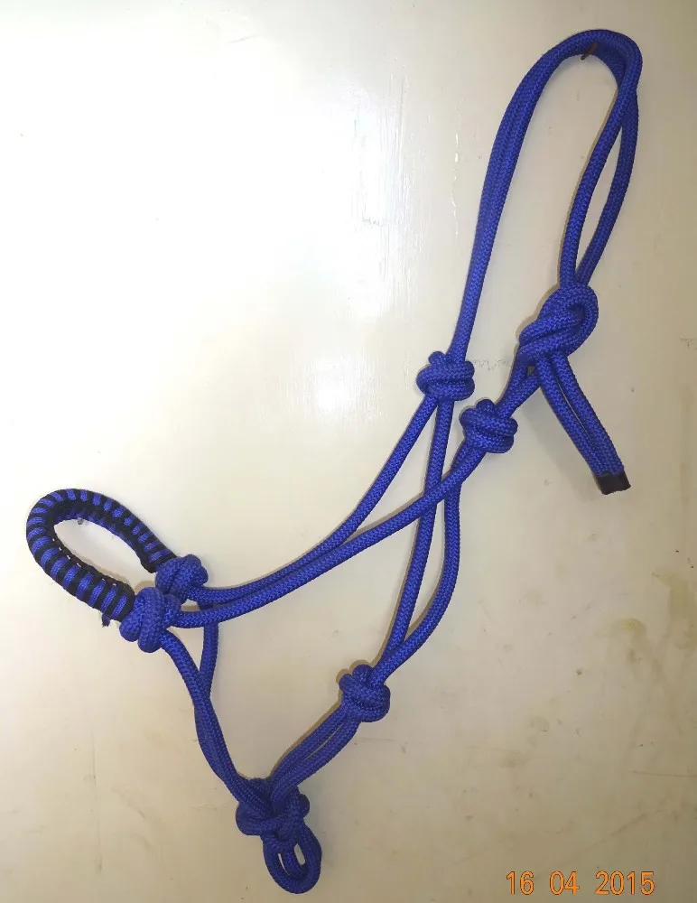 Nylon Rope Halter Blue With Braided Noseband Buy Horse Halter,Arabian