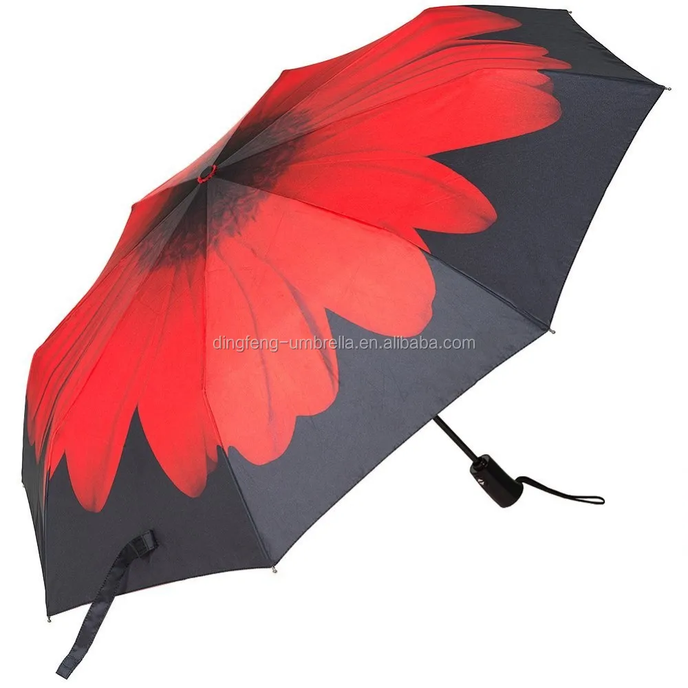 2017 auto open close red floral art print windproof canopy 2017 auto open close red floral art print windproof canopy