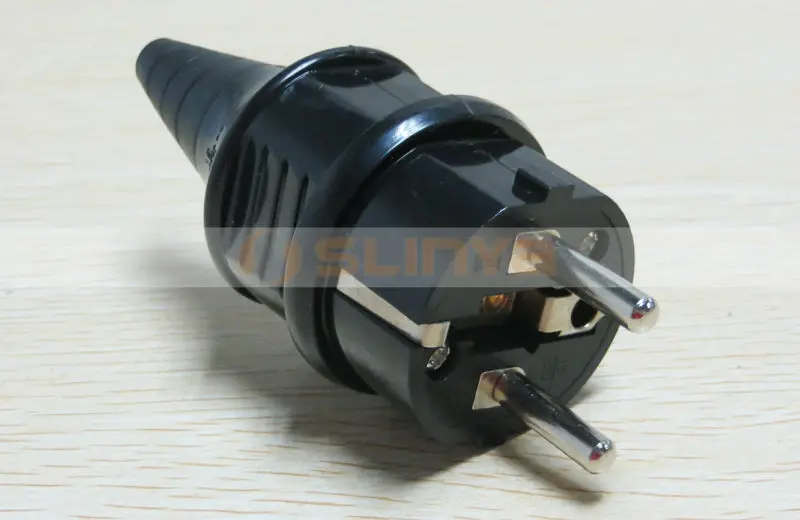 dc 8mm power plug Ac Plug European 2 Terminals Eu Male Waterproof Power