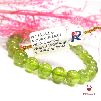 peridot bead bracelet