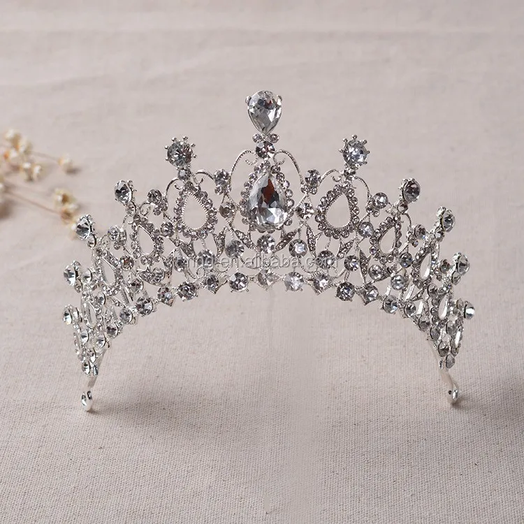 Wedding Bridal Princess Crystal Prom Hair Tiara Crown Veil
