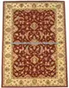 Persian hard twist Hand Tufted wool carpet, "60 Count" Red/Ivory