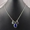 Ultra Luxury !! Lapis_Amethyst_Blue Topaz 925 Sterling Silver Necklace, Handmade Silver Jewellery, Beautiful Silver Jewelry