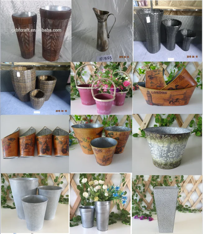 Ecofriendly Metal Container Powder Coated Zinc Cover Dark Green Color