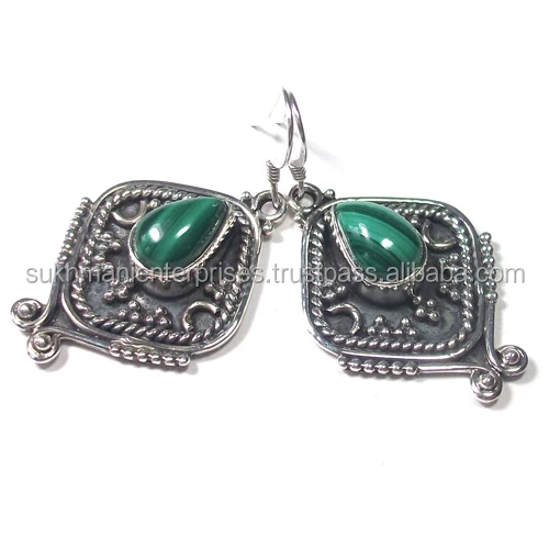Larimar Stone Earrings 925 Sterling Silver Jewelry Wholesale Handmade
