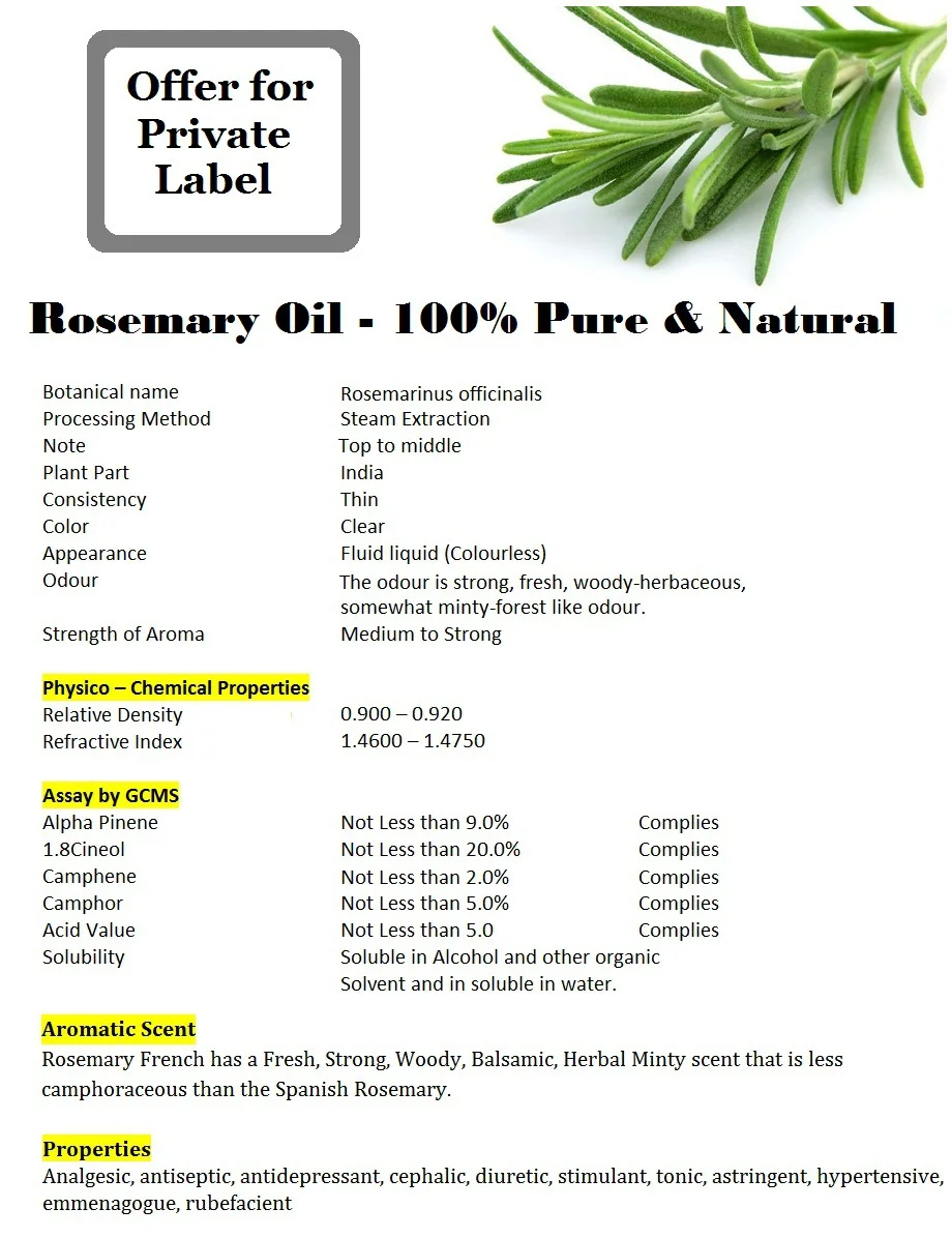 Natuarl Rosemary Oil HealthHair Skin Benefits Buy High