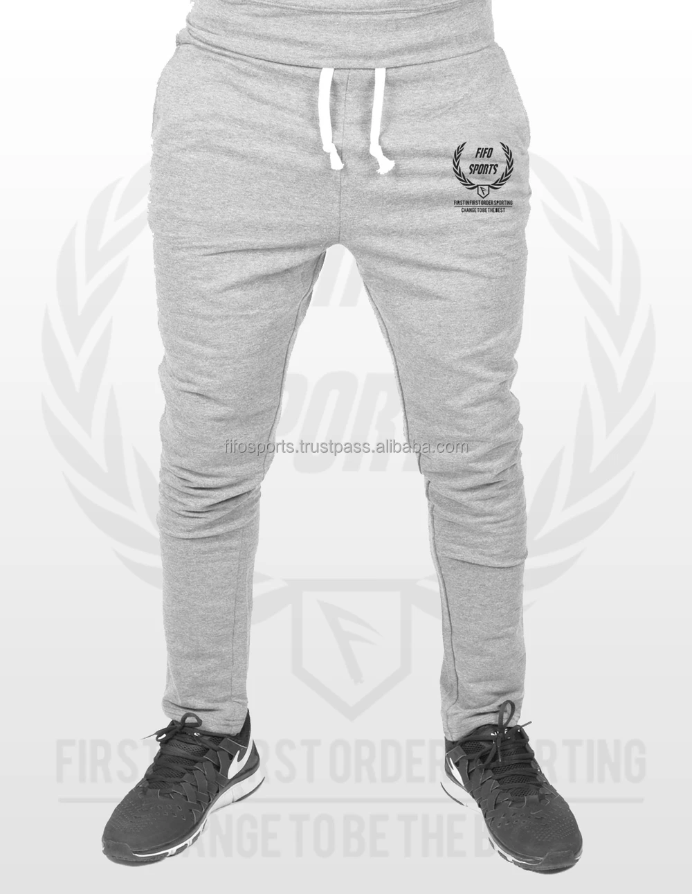 plain navy skinny tracksuit bottoms