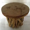 Teak Root Furniture Stool round stool w' roots stand 40x40cm