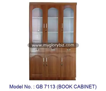 Classic Design Book Cabinet 3 Glass Doors And Drawer Antique Style Bookcase Storage In Wooden Mdf Buy Comic Book Storage Cabinet Design In Book