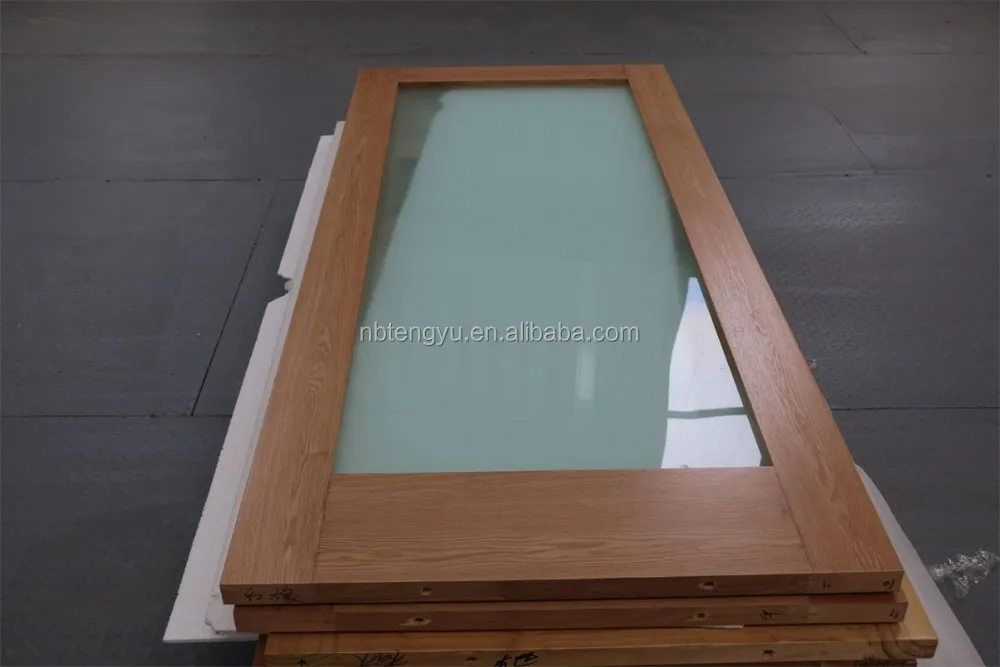 36 En. X 84 En. Moderna Completa Lite Lluvia Vidrio Manchado Pino