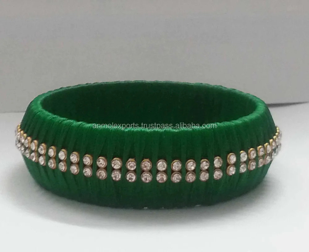 New Collection Indian Silk Thread Bangle Necklace Set Splendid