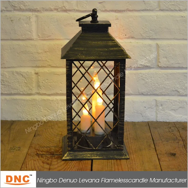 Set Three Led Taper Candle Led Lantern For Christmas Buy Lantern For