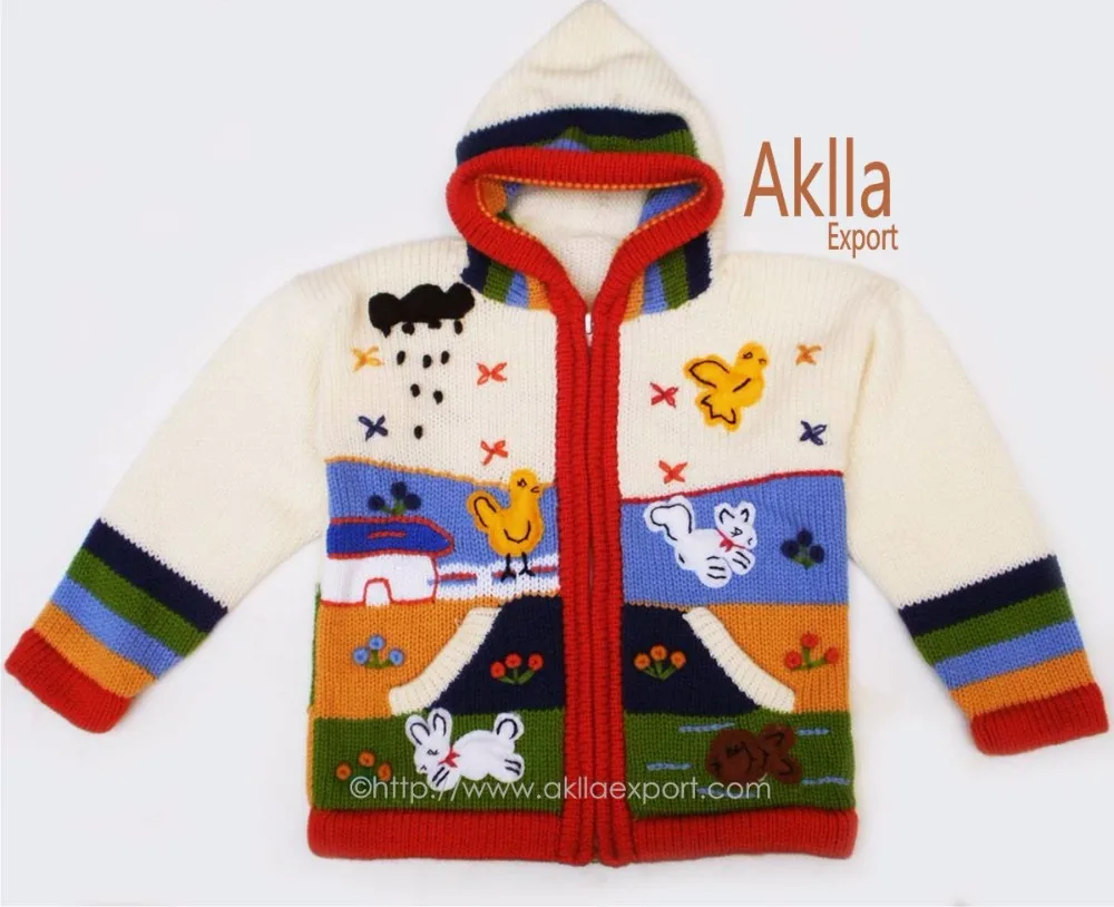 Peruvian Children Sweater New 2018. Hand Embroidered Buy Children