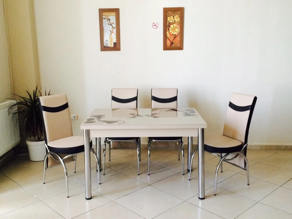 Mesa comedor de cristal extensible moderna, metal mesa comedor ...
