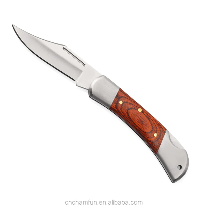 Crafted Wooden Handle Traditional Folding Hunting Knife For Outdoors Men Buy Folding Hunting