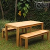 Teak Outdoor Patio Sets Dining Table And Bench For Garden Furniture Outdoor