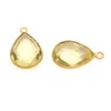 Lemon Quartz Teardrop Station Connector