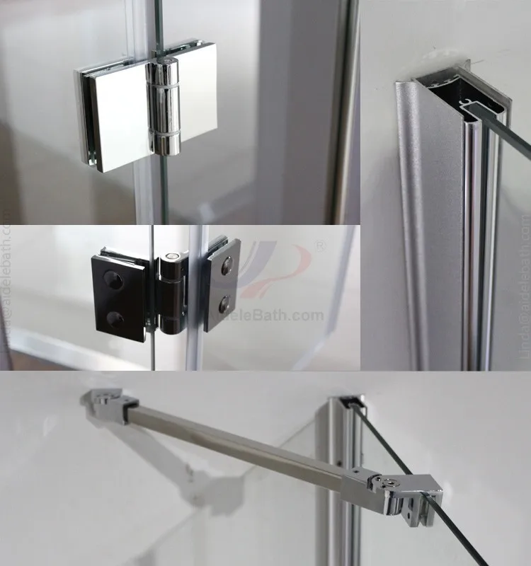 I Shaped Frameless Hinge Shower Screen Enclosure Wet Room Door Shower