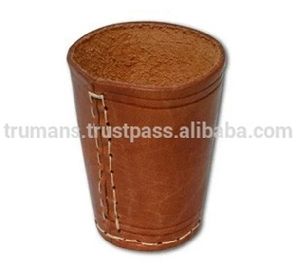 GICO Quality Dice Cup (genuine Leather) Standard (9 Cm) Blue