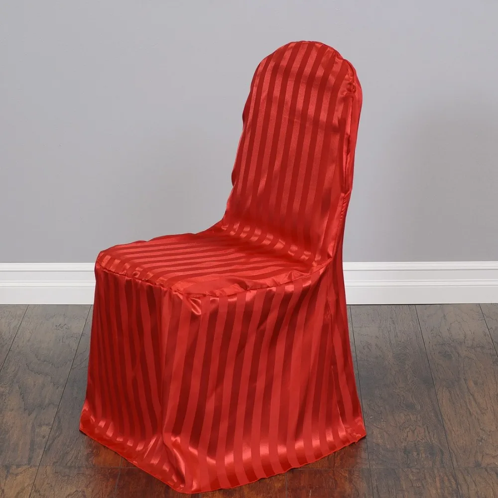 Wholesale Cheap Fancy Striped Satin Banquet Chair Cover For Sale Buy