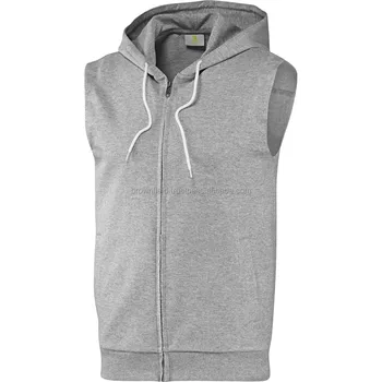 fleece sleeveless hoodie