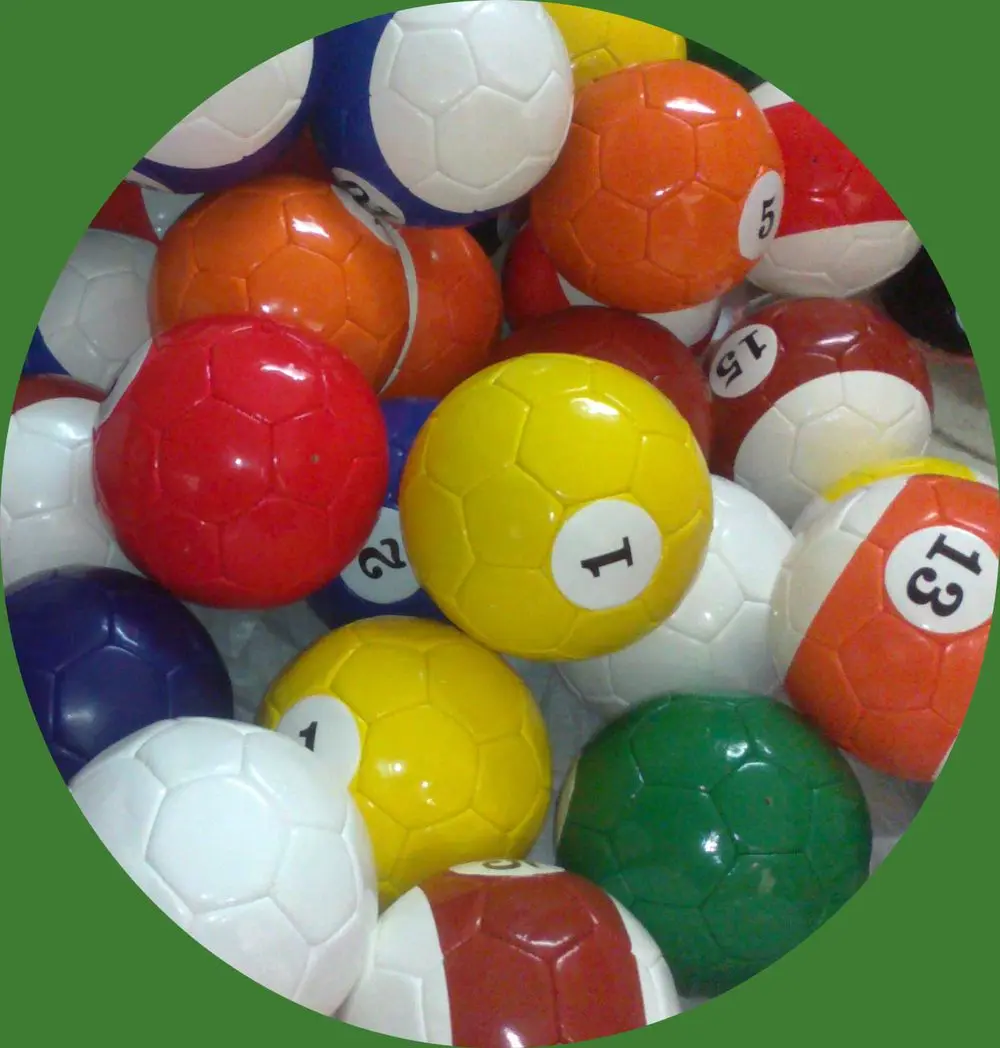 pool soccer balls