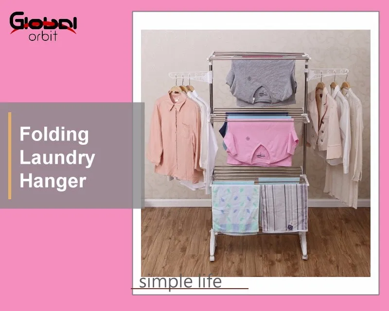 Folding Multipurpose Clothes Hanger Rack Movable Metal Towel Rack Buy