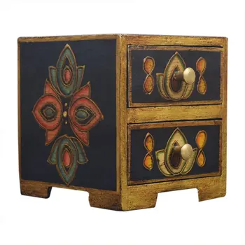 Wooden Drawers Keepsake Storage Box Organizer Multi Functional