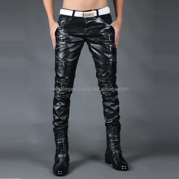 leather pants with side laces