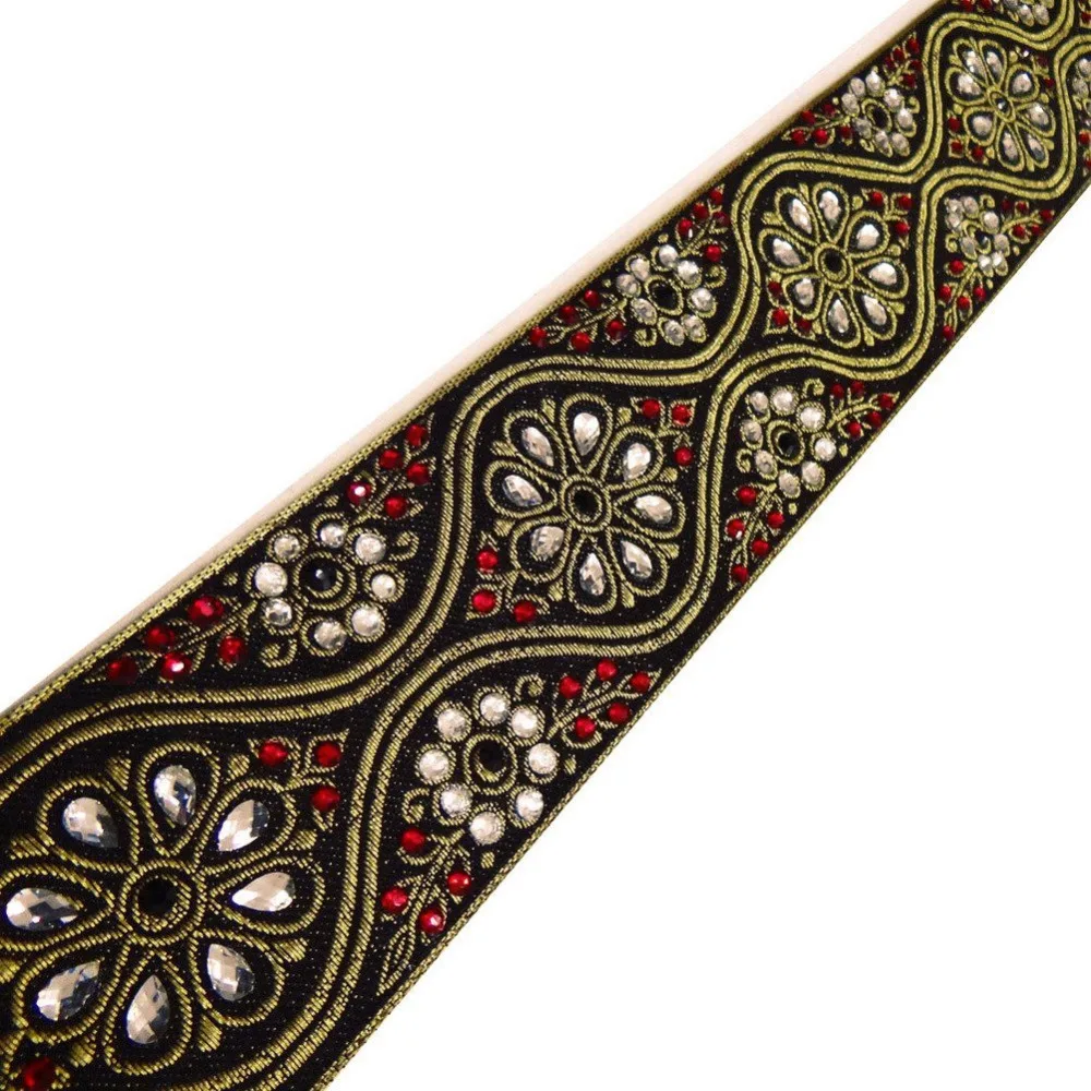 Crafting Trim Floral Craft Ribbon 3.8 Cm Wide Beaded Fringes Border By The Yard