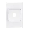 CLIXMO TOUCH GLASS DATA PLATE in 1, 2, 3, 4 5 & 6 Gang AUSTRALIA AU STANDARD Crystal Glass Touch Screen Black & White