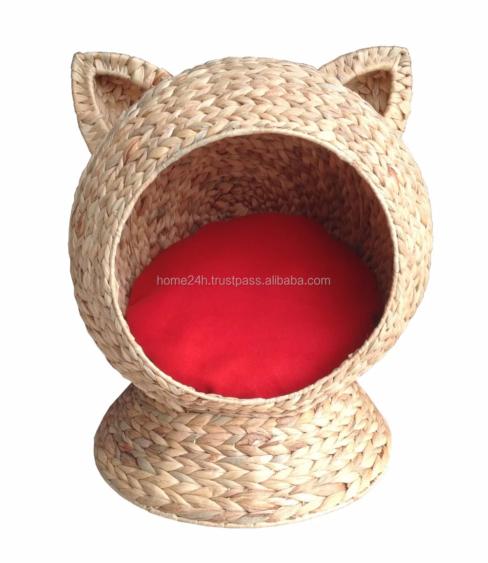 Water Hyacinth Wicker Cat House Cat Bed Dog Bed Vietnam Handmade