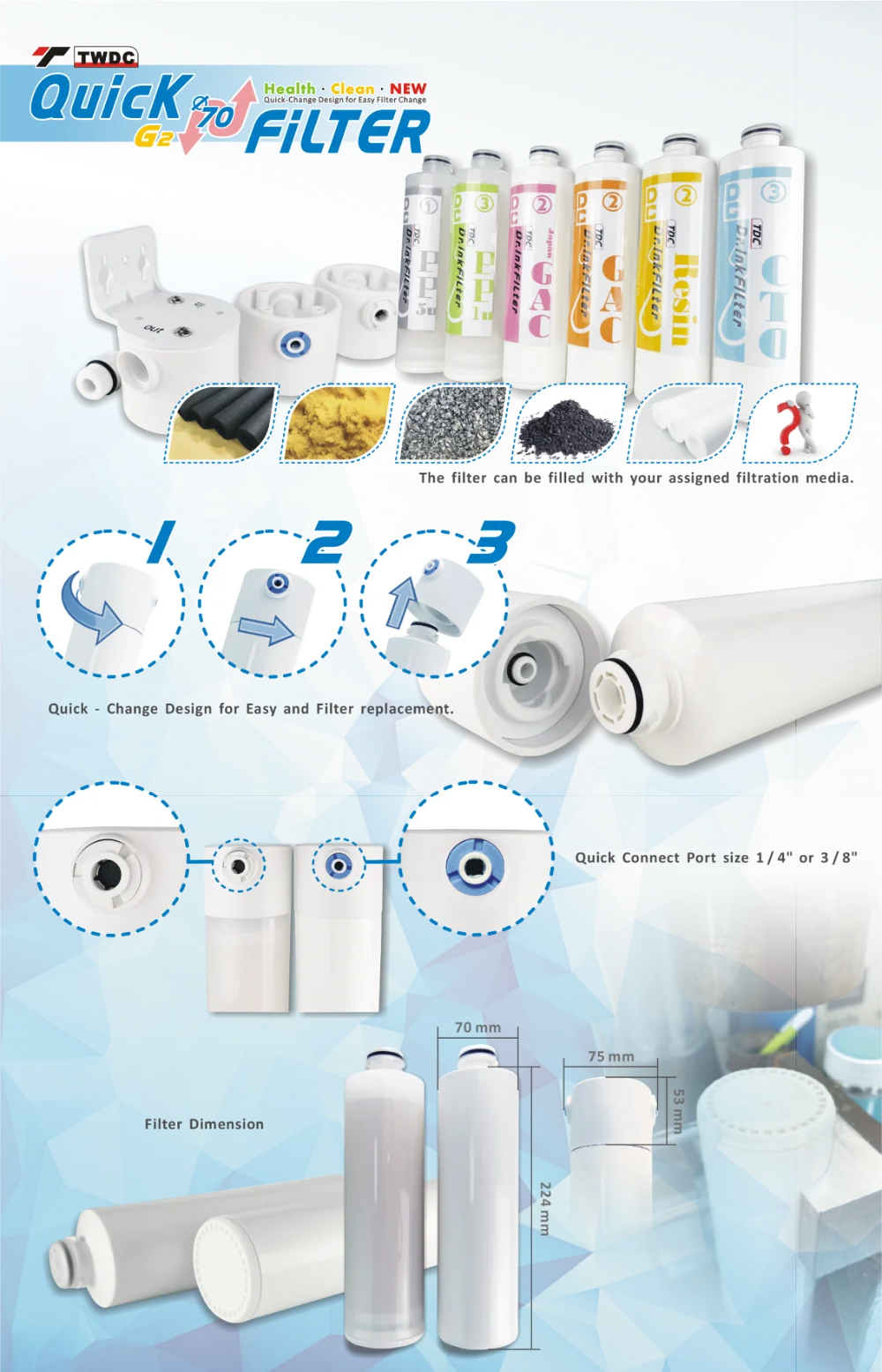 Oem Quick Change Ro Water Purifier Disposable Filter Cartridge Buy Ro Water Filter,Quick