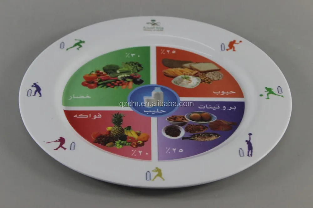 9 Inch Melamine Plastic Dinner Plate For Camping