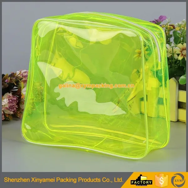 clear non dehp free pvc bag with print