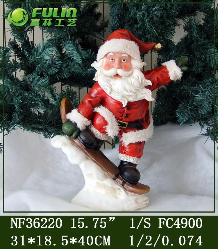 santa claus resin statue