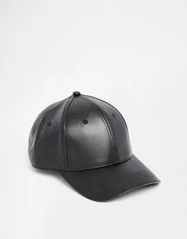 black leather caps mens