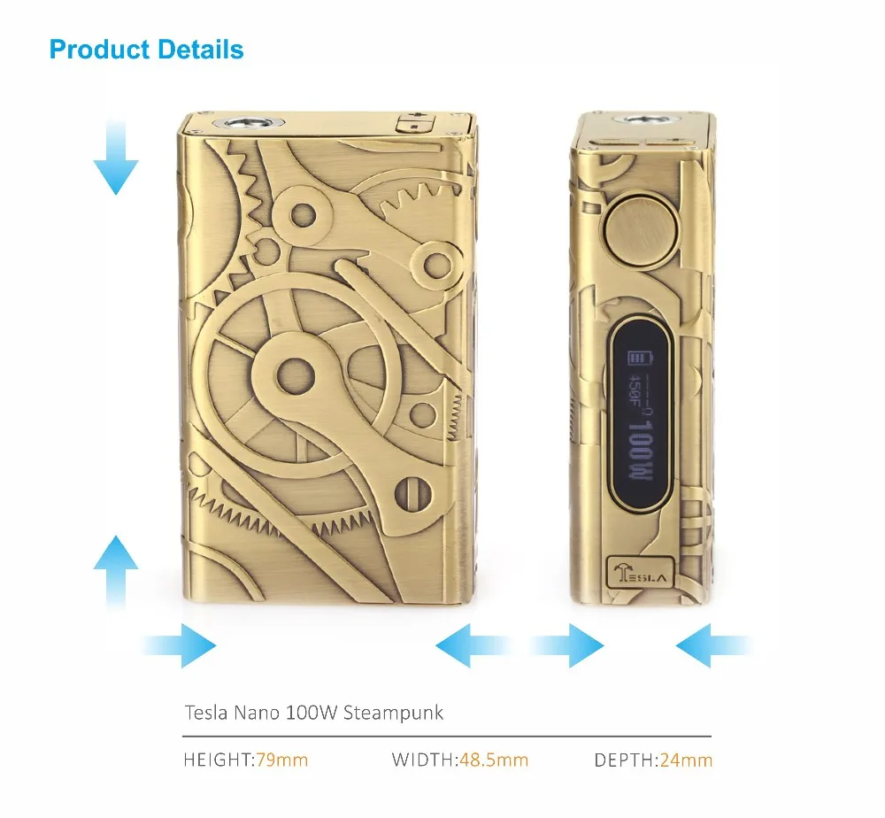 Tesla Steampunk Nano 100watt Tc Lipo Available In Copper And Br Tesla Steampunk Nano 100watt Tc Lipo Available In Copper And Br