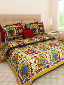 Double Bed Sheets Cotton Fabric 100 Sheet With Double Bed Sheets Cotton Fabric 100 Sheet With Handblock Design Handmade Indian